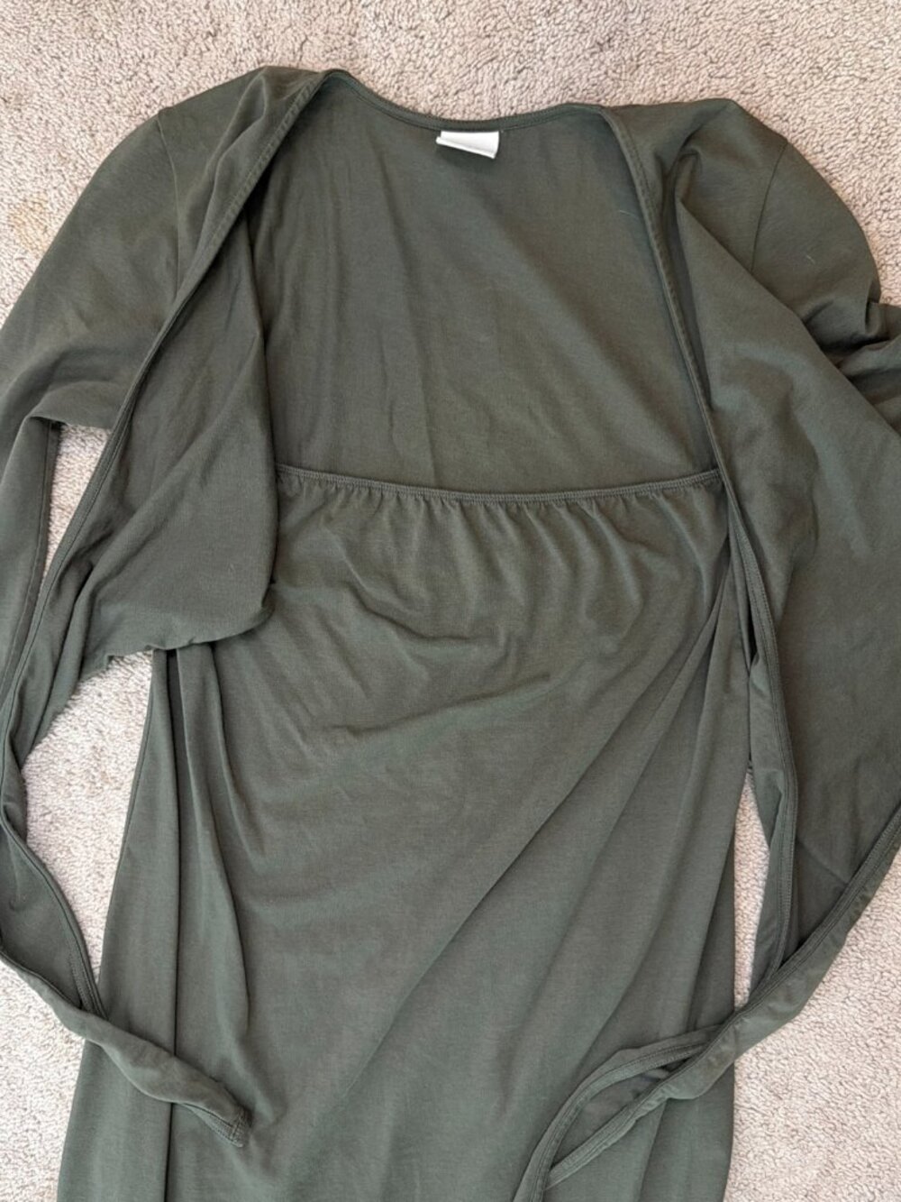 BOOB Design Nursing Dress Womens M Green Tie Front Maternity Postpartum Organic - Picture 11 of 11